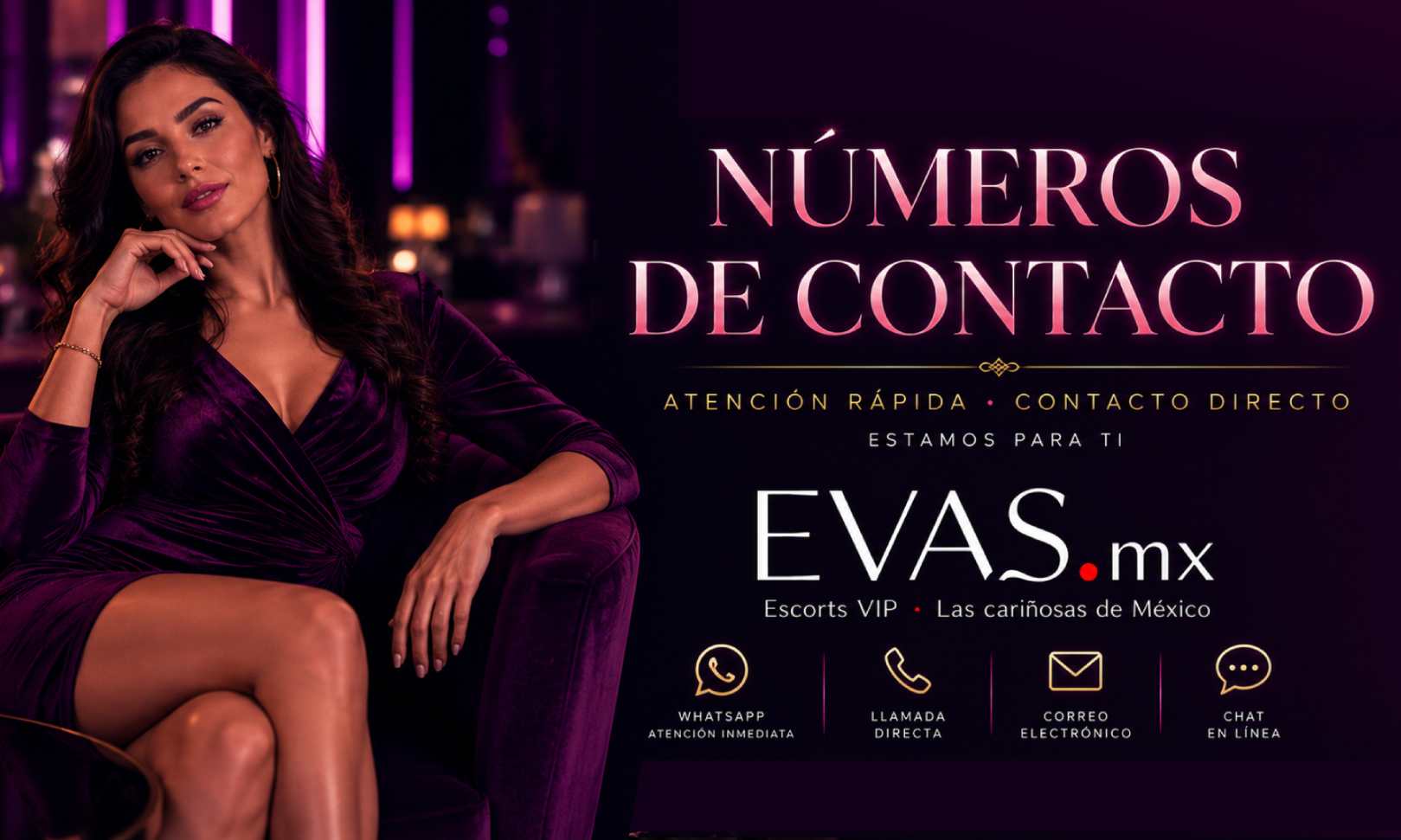 Números de contacto de chicas en CDMX para servicios eróticos premium en Evas.mx